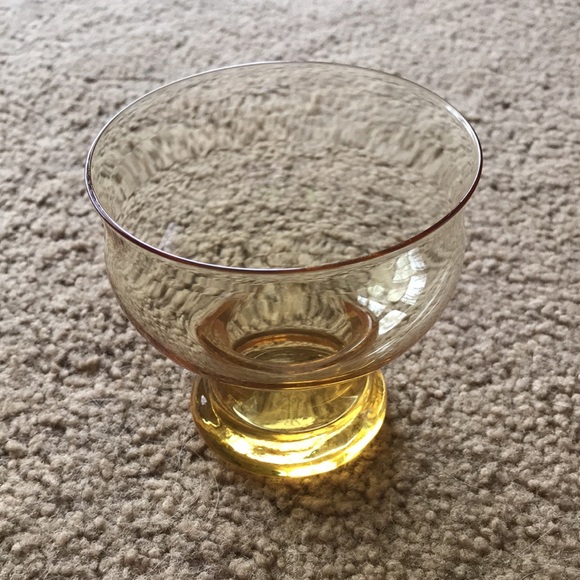 Vintage LENOX Clarion Yellow Blown Crystal Champagne Tall Sherbet Glass - Picture 3 of 11